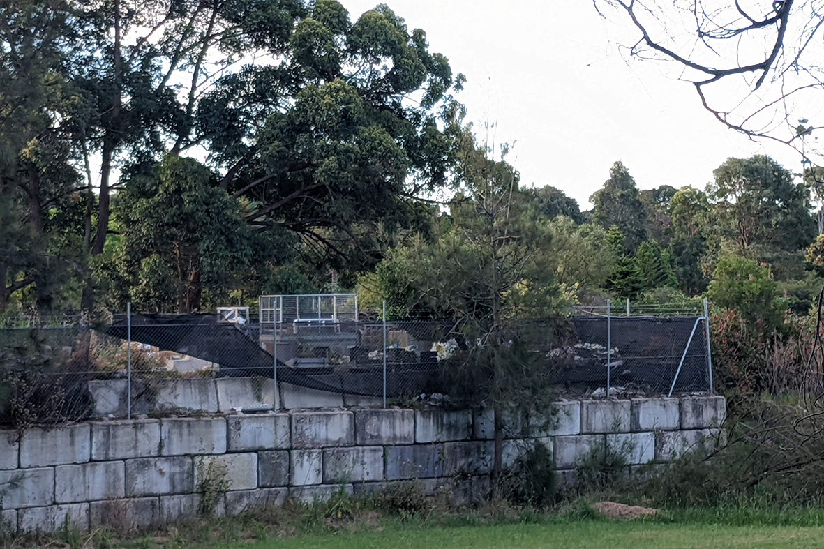 larger Interlocking concrete blocks for retaining walls for a bush site